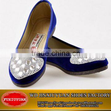 Hot sale flat diamond casual shoes women lady diamond shoes