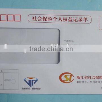 customize printed window envelope for bank