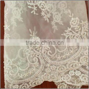 Dignified swiss cord beads and sequin lace fabric for wedding dress                        
                                                Quality Choice