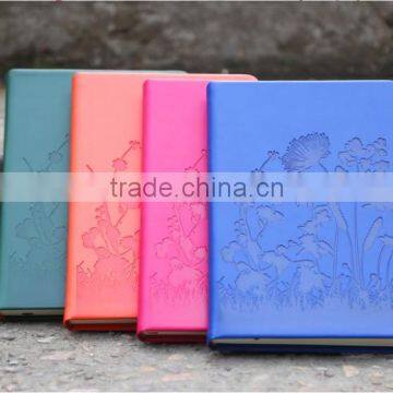 Round corner case bound Pu office hard cover notebook embossed