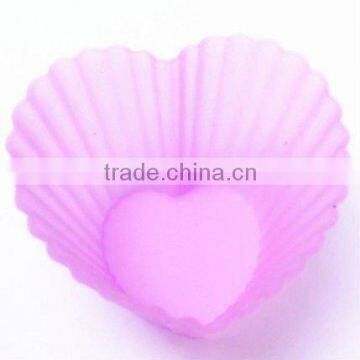 JTS Lovely Color purple Silicone heart shape mold