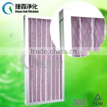 plank temperature resistance aluminum frame pleated plank air filters