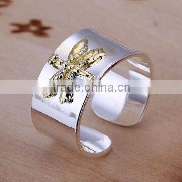 wholesale jewelry 2014 fashion dragonfly 925 sterling silver ring