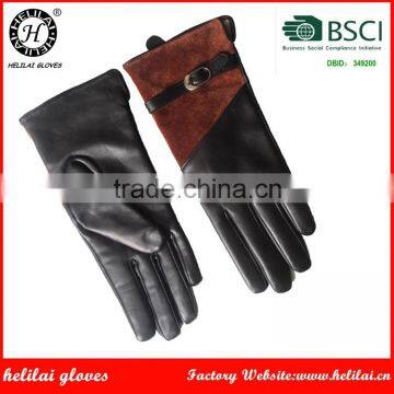 HELILAI Brand Fashion Leather Gloves Manufacture in China With Cheap Price