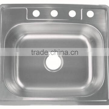 New arrival cUCP approval 6356A 16/18 gauge inox ss kitchen inset single bowl topmount stainless steel sink