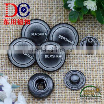 17MM Hot sale copper button custom spring snap button tor jacket bags