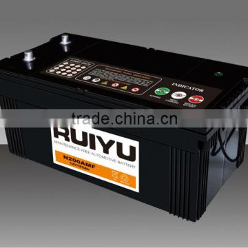 Maintenance free starting battery storage battery 12 v for distributor