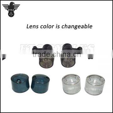 LED Indicator Smoke Lens Classic Antique Motorcycle Turn Signal Light photo-2