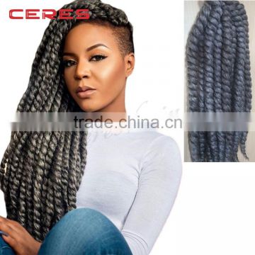 Best Selling Products High Quality Ombre Gray Crochet Braids With Synthetic Hair, Wholesale Price Crochet Braid Hair