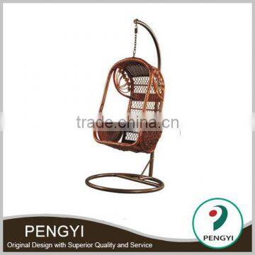 Rattan swing hanging chair with stand