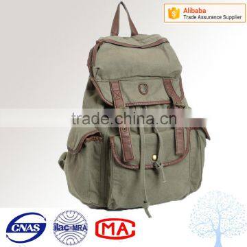 Backpack Large size Pu mix canvas school bag