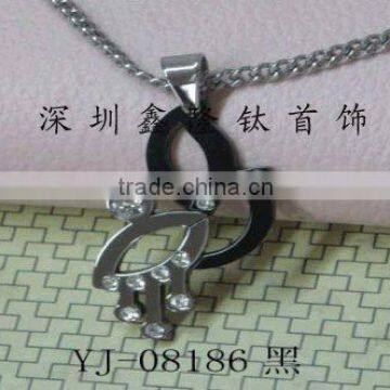 TC36 womens wholesale stainless steel pendant, necklace pendant with crystal or zircon