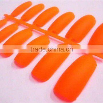 100Pcs Scrub French False Nail Tips Orange