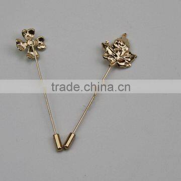 Men's Fancy Flower Antique Silver Brooch Pin