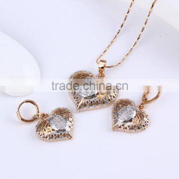 New Fashion Jewelry Set, Gold Plated Earring and Pendant Necklace Costume Jewellery, Sweet Heart Jewellery Sets photo-3