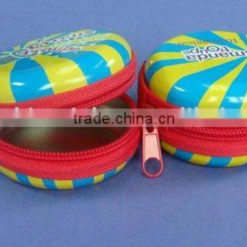 Round zipper tin can from tin can/box manufacturer in Dongguan China