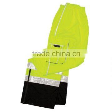 cheap wholesale HI VIS reflective trim workwear rain pants