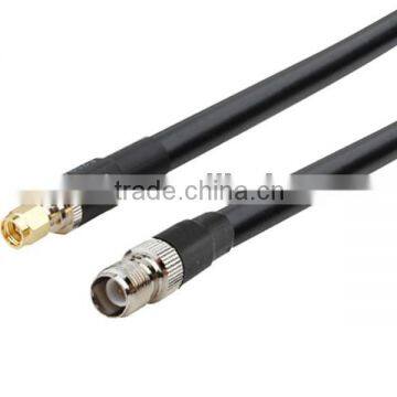 RF Pigtail SMA male to RP-TNC female cable LMR400 crimp connector