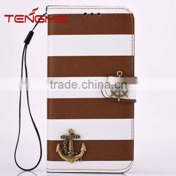 New Navy Design Case for Samsung Galaxy s7 Stripe Leather for Samsung Galaxy s7 Case