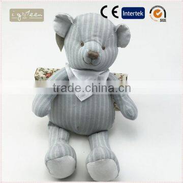 I-Green Toy Series-Fashional Style cute printcloth bear wearing bow tie Plush toy in cloth