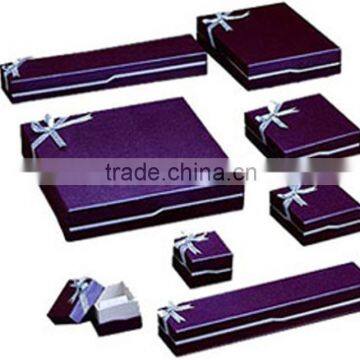 purple square ring bracelet necklace gift box present case