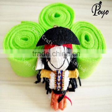 Cute cartoon shape custom made keychain voodoo doll pandant