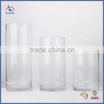 Recycled Home Decoration Clear Glass Cylinder Vases Classic Tall Glass Vases