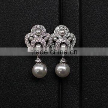 Fashion Design Hanging Earrings No Hole Earring Pearl Earring Designs