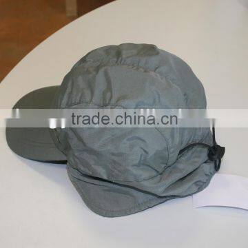 custom baseball cap with back flaps