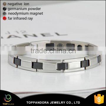 Fashion energy bracelet 4 in 1 health magnet bracelet man magnetic bracelet