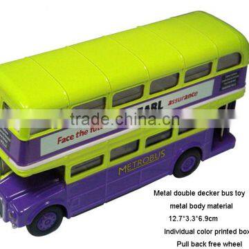 1:72 double-decker london pull back bus model