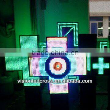 High quality Led Pharmacy cross display