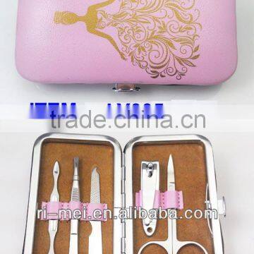 2013 beautiful lady manicure and pedicure set as souvenir