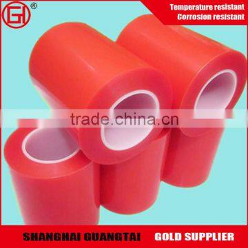 Free sample 25 micron Red Transprent Pet Coated Film Roll