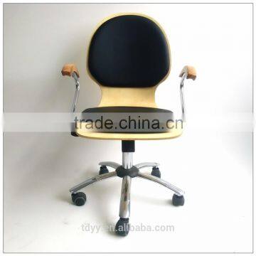 TDC-129 QVB HANGZHOU JIANDE TONGDA FIVE STAR BASE BENTWOOD SWIVEL CHAIR FOR OFFICE OFFCI CHAIR