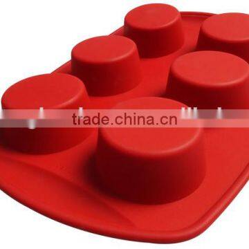 A02-20 good quality factory price silicone cake mould with six holes