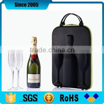 2016 eva wine bottle travel case with two cups