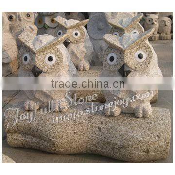 Yellow Stone Owl Carving