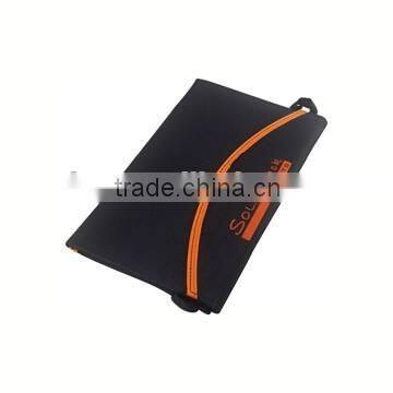 New design high efficiency 6W USB output foldable folding solar panel charger for mobile phone/laptop