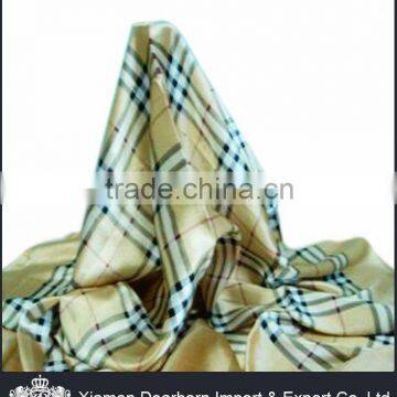 High Quality Checked Silk Long Scarf