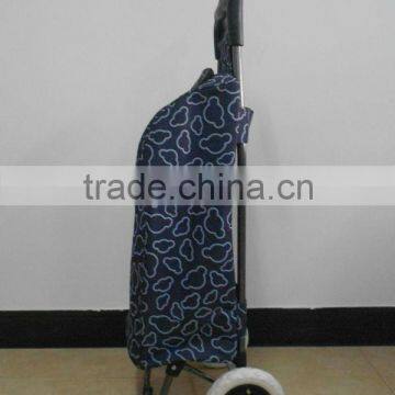 Folding laundry cart with bag