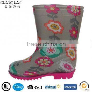 Girls rain boots cheap kids transparent PVC boot