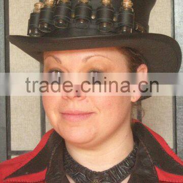 Steampunk Hat Fashion Victorian Fantasy Leather Top Hat