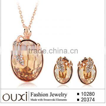 OUXI 18 carat gold jewelry sets S-2026