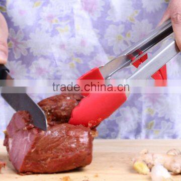 Stocks Feature Food Tongs 430 Stainless Steel Tools Silicone Cooking Utensils