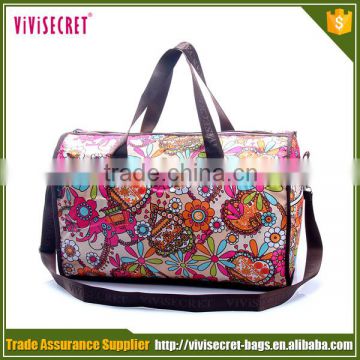 Large Capacity Handbag Flower Printing Women Travel Duffle Bag