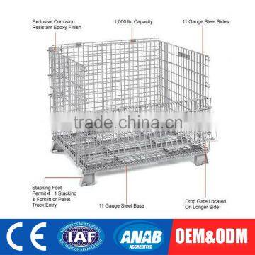 Custom Stackable Wood Pallet Stack Nest Container Warehouse Storage Bin