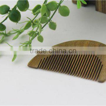 Round Shape Wooden Beard Hair Comb photo-3