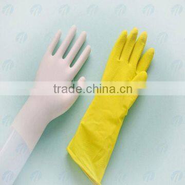 2014 Hotsale red long rubber household gloves