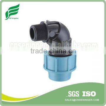 PP male elbow compression fitting 90 degree